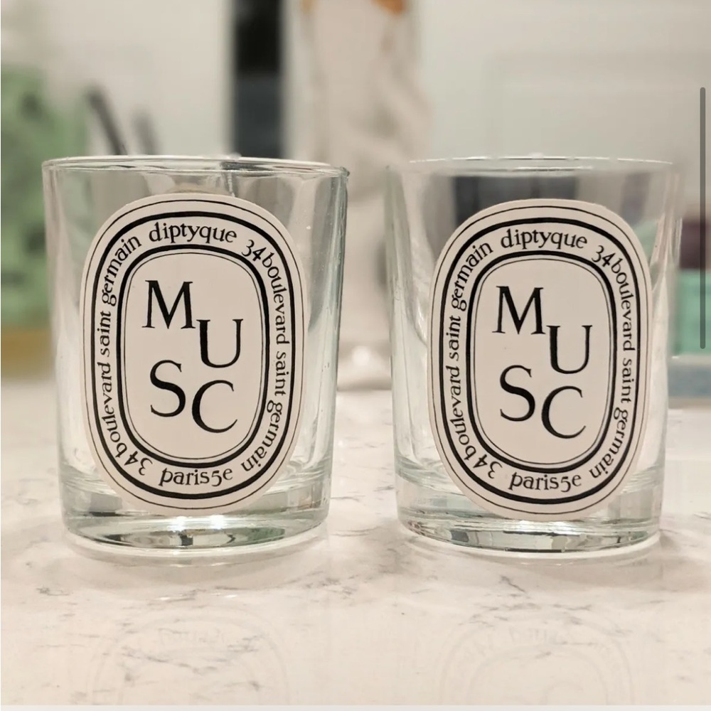 Diptyque Musc Standard Candle Jars 190g (Set Of Two) Gem